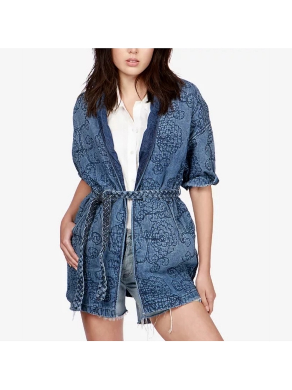 Lucky Brand quilted denim kimono. Woman’s size small